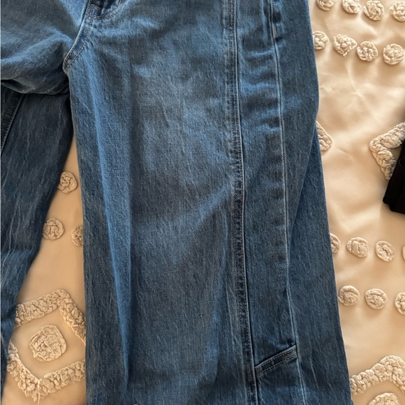 Stylish Blue Wide Leg Women's Jeans - Picture 4 of 4